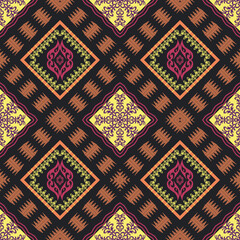Geometric ethnic oriental traditional pattern.Figure tribal embroidery style.Design for background,wallpaper,clothing,wrapping,fabric,vector illustration