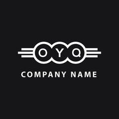 OYQ letter logo design on black background. OYQ  creative initials letter logo concept. OYQ letter design.