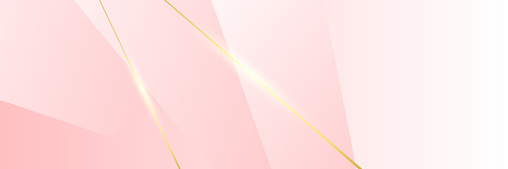 Abstract pink and gold banner background