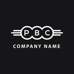 PBC letter logo design on black background. PBC  creative initials letter logo concept. PBC letter design.