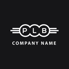 PLB  letter logo design on black background. PLB   creative initials letter logo concept. PLB  letter design.
