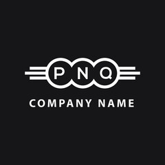 PNQ  letter logo design on black background. PNQ   creative initials letter logo concept. PNQ  letter design.
