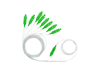 Fiber Optic Patch Cord on isolated white background