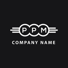 PPM letter logo design on black background. PPM  creative initials letter logo concept. PPM letter design.