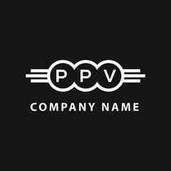 PPV letter logo design on black background. PPV  creative initials letter logo concept. PPV letter design.