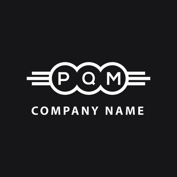 PQM letter logo design on black background. PQM  creative initials letter logo concept. PQM letter design.