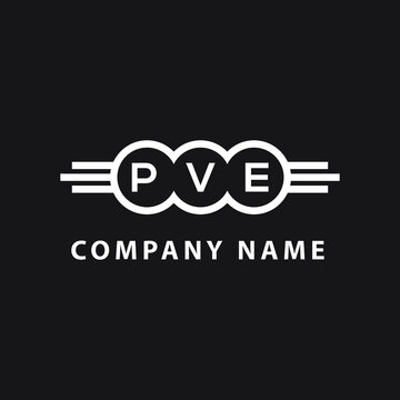 PVE letter logo design on black background. PVE  creative initials letter logo concept. PVE letter design.