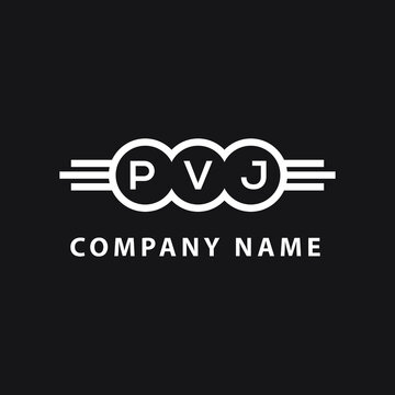 PVJ letter logo design on black background. PVJ creative  initials letter logo concept. PVJ letter design.