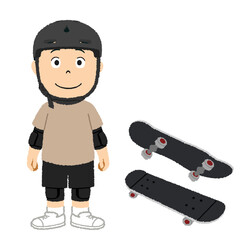 スケボーのイラスト