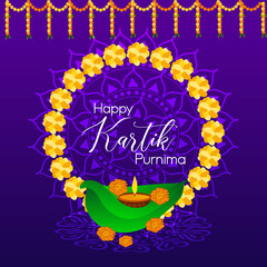 Happy Kartik Purnima Festival Background