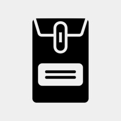 Dossier icon in solid style, use for website mobile app presentation