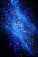 Night landscape with colorful Milky Way background with stars. Starry sky at summer. Beautiful Universe. Space