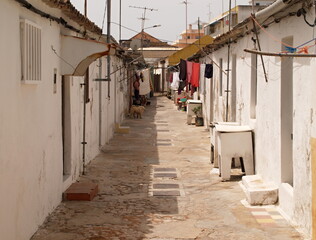 Typical fishing settlement in Olhao, Algarve - Portugal