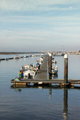 Boats in the Olhao Marina, Algarve - Portugal 