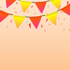 Party garlands colorful hanging icon vector illustration design 