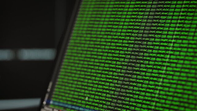 Close-up of a computer screen, with program code. A major project is being developed.