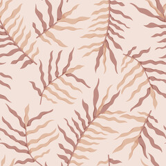 Seamless pattern with floral ornament. Raster illustration for design. Printing on fabric and paper.