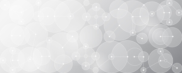 Grey white Abstract technology background, Hi tech digital connect, communication, high technology concept, science background