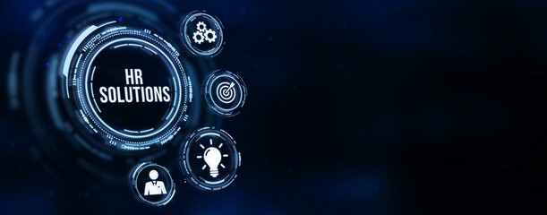 Internet, business, Technology and network concept. Hr Solutions. 3d illustration.
