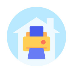 Printer , Home Office flat icon.