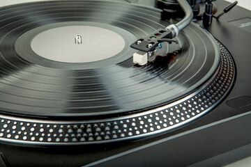 Turntable for playing vinyl records. Analog devices