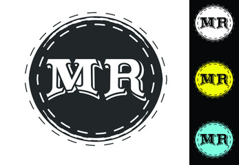 MR letter new logo and icon design template