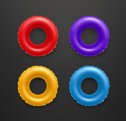 Rubber swimming floaters vector set