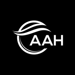 AAH letter logo design on black background. AAH  creative initials letter logo concept. AAH letter design.
