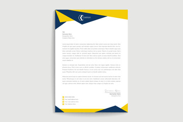 Fototapeta premium Real estate letterhead template. Creative & Clean business style print ready letterhead design for your corporate building and real estate project. The Letterhead Element Of Stationery Design. Vector 