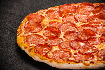 Italian traditional Pizza with pepperoni