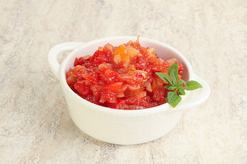 Hungary vegetarian Lecho with vegetables