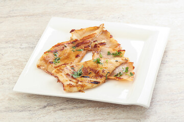 Grilled squid with unagi sauce