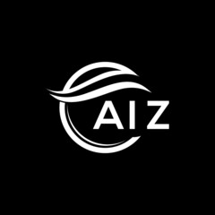 AIZ  letter logo design on black background. AIZ   creative initials letter logo concept. AIZ  letter design.
