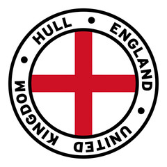 Round Hull England United Kingdom Flag Clipart