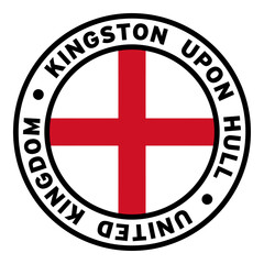 Round Kingston Upon Hull United Kingdom Flag Clipart