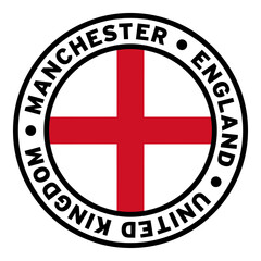 Round Manchester England United Kingdom Flag Clipart