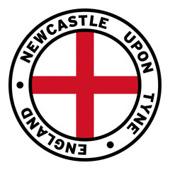 Round Newcastle upon Tyne England Flag Clipart