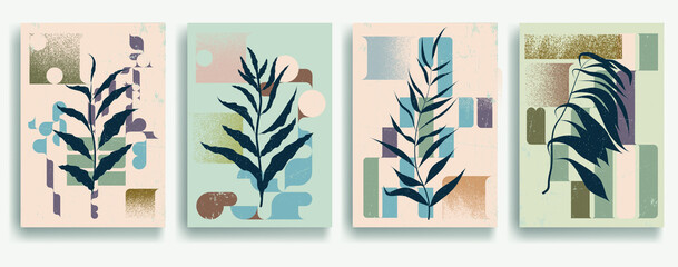 Aesthetic geometric posters .Modern art .Abstract minimal composition . Contemporary vector design 