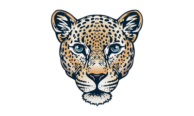Indian leopard on light background, vector, illustration logo, sign, emblem. © Janja