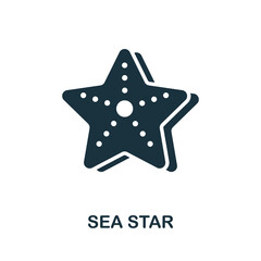 Obraz premium Sea Star icon. Monochrome simple Sea Star icon for templates, web design and infographics