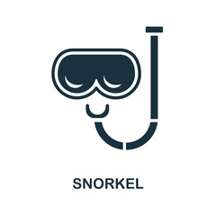 Snorkel icon. Monochrome simple Snorkel icon for templates, web design and infographics