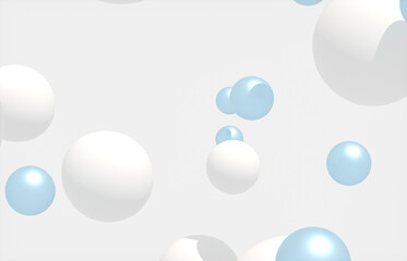 Beauty fashion background with floating white sphere for cosmetic product display. 3d rendering.