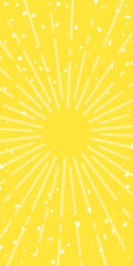 サンバーストの集中線背景（黄色）