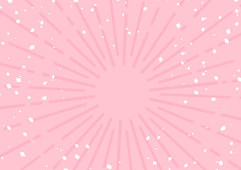 サンバーストの集中線背景（ピンク色）