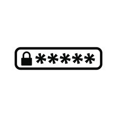 Password icon. Security password icon in trendy flat style design. vector illustration