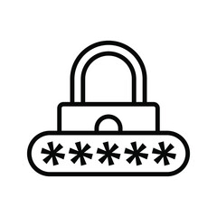 Password icon. Security password icon in trendy flat style design. vector illustration