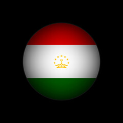 Country Tajikistan. Tajikistan flag. Vector illustration.