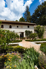 Fototapeta na wymiar Andalusian house courtyard with a garden