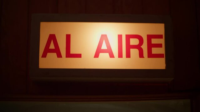 Old radio station "Al Aire" (On air in spanish) sign