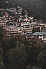The mountainous region of Shimla with limited flat land has resulted in all residential and commercial buildings built on the mountain slopes. A unique feature in Shimla.